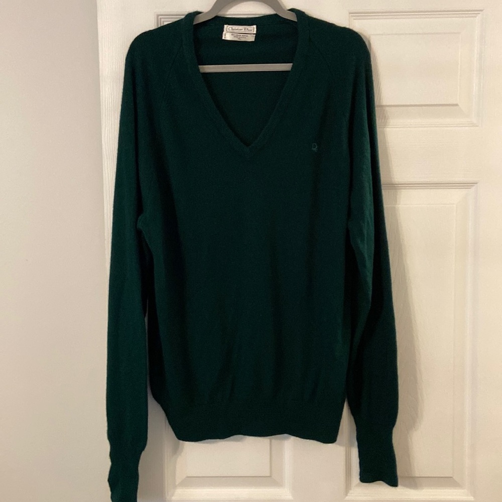 Christian Dior Man Sweater size XL excellent condition color dark green - Picture 1 of 16